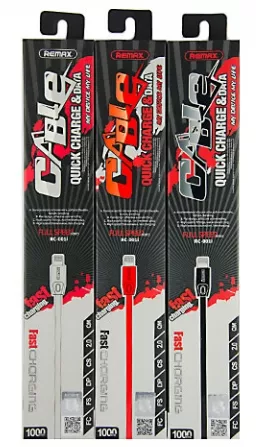 Кабель Remax Full Speed USB-A - Lightning 12w 2.4a 1м cable Red (RC-001i) - фото 3