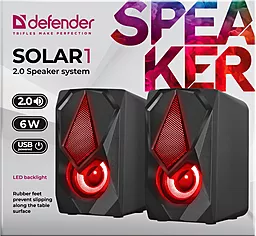 Колонки акустические Defender Solar 1 Black (65401) - миниатюра 6