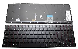 Клавиатура для ноутбука Lenovo Y50-70 Y50-80 без рамки черная