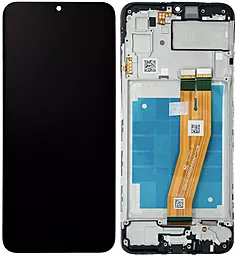 Дисплей Samsung Galaxy A03 A035 (160.5mm) с тачскрином и рамкой, оригинал, Black