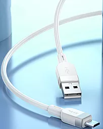 Кабель Hoco X109 USB-A - micro USB 12w 2.4a 1м cable White - миниатюра 3