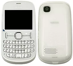 Корпус Nokia Asha 200 / Asha 201 с клавиатурой White