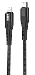 Кабель Hoco U64 Superior USB Type-C - Lightning 1.8w 3a 1.2м PD сable Black - фото Кабель Hoco U64 Superior USB Type-C - Lightning 1.8w 3a 1.2м PD сable Black