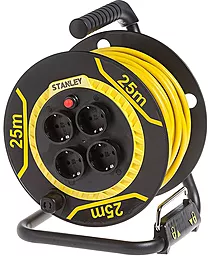 Удлинитель на катушке Stanley 40м 3x1.5мм2 IP20 3200Вт 4 розетки (SXECCL26BVE) - фото Удлинитель на катушке Stanley 40м 3x1.5мм2 IP20 3200Вт 4 розетки (SXECCL26BVE)