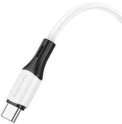 Кабель USB Borofone BX79 Silicone 3A USB Type-C Cable White - миниатюра 2