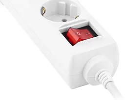 Мережевий фільтр (подовжувач) REAL-EL RS-Protect M 5 розеток 10А 3м з вимикачем White (EL122300027) - мініатюра 5