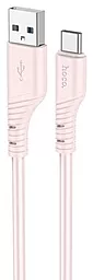 Кабель Hoco X97 Crystal Silicone USB-A - Type-C 12w 2.4a 1м cable Pink - фото Кабель Hoco X97 Crystal Silicone USB-A - Type-C 12w 2.4a 1м cable Pink