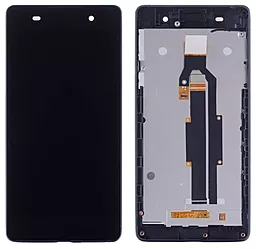 Дисплей Sony Xperia E5 с тачскрином и рамкой, оригинал, Black - фото Дисплей Sony Xperia E5 с тачскрином и рамкой, оригинал, Black