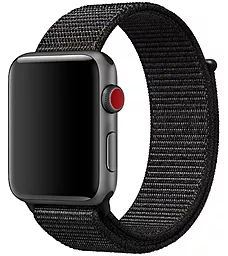 Сменный ремешок для умных часов Nylon для Apple Watch 42/44/45/49 mm Black