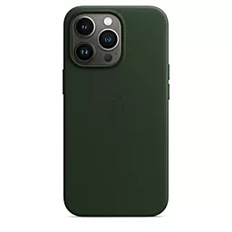 Чехол Apple Leather Case with MagSafe for iPhone 13 Pro Max Sequoia Green
