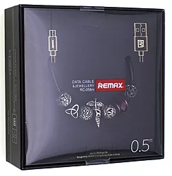 Кабель USB Remax Jewellery Angel 0.5M micro USB Cable Black (RC-058m) - миниатюра 2