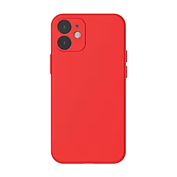 Чехол Baseus Jelly Liquid Silica Gel Apple iPhone 12 Bright red (WIAPIPH61N-YT09)