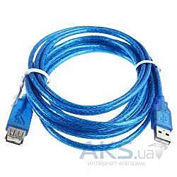 Кабель (шлейф) EasyLife USB-A M/F 1.5 м голубой