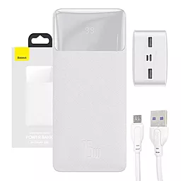 Повербанк Baseus Bipow Overseas 30000 mAh 15W White (PPBD050202) - фото Повербанк Baseus Bipow Overseas 30000 mAh 15W White (PPBD050202)