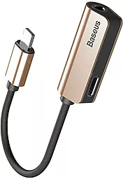 Аудіо-перехідник Baseus L32 3.5mm Music Adapter + Lightning Charge Gold (CALL32-17)