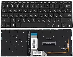 Клавіатура для ноутбуку Asus X409 series з підсвіткою клавіш без рамки Black