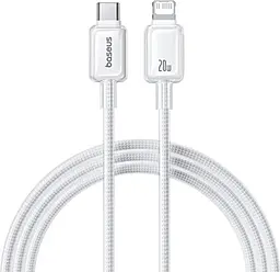 Кабель Baseus Crystal USB Type-C to Lightning 20w 3a 2м PD cable White (P10383101211-01) - фото Кабель Baseus Crystal USB Type-C to Lightning 20w 3a 2м PD cable White (P10383101211-01)