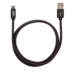 Кабель USB JUST Unique Micro USB Cable Black (MCR-UNQ-BLCK) - миниатюра 2