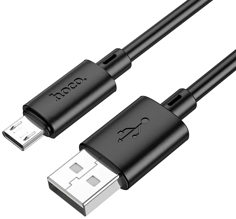 Кабель Hoco X88 USB-A - micro USB 12w 2.4a 2м cable Black - фото 3