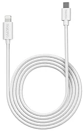 USB PD Кабель Canyon 20w 3a 2m USB Type-C - Lightning cable white (CNE-CFI12W)