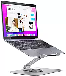 Подставка под ноутбук Coteetci Aluminum Alloy Laptop Stand Triaxial 52006-TS Silver - фото Подставка под ноутбук Coteetci Aluminum Alloy Laptop Stand Triaxial 52006-TS Silver
