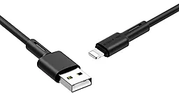 Кабель Borofone BX31 Silicone USB-A - Lightning 12w 2.4a 1м cable Black - миниатюра 3 Кабель Borofone BX31 Silicone USB-A - Lightning 12w 2.4a 1м cable Black - миниатюра 3
