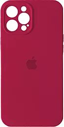 Чохол Silicone Case Full Camera Protective для Apple IPhone 12 Pro Rose Red