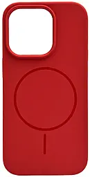 Чехол Silicone Case Full Fine Ring MagSafe для Apple iPhone 16 Pro Camelia - фото Чехол Silicone Case Full Fine Ring MagSafe для Apple iPhone 16 Pro Camelia