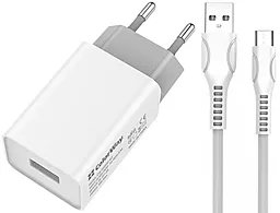 Мережевий зарядний пристрій ColorWay AutoID 2A + micro USB Cable White (CW-CHS012-WT/CBUM028-WH)