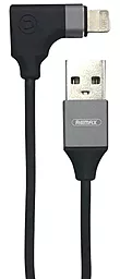Универсальный кабель Remax 2-in-1 USB-A - Lightning 12w 2.4a 1м cable & Audio Adaptor Black (RL-LA01) - фото Универсальный кабель Remax 2-in-1 USB-A - Lightning 12w 2.4a 1м cable & Audio Adaptor Black (RL-LA01)