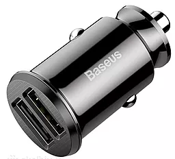 Автомобільний зарядний пристрій Baseus Grain 3.1А 2xUSB Black (CCALL-ML01) - мініатюра 2