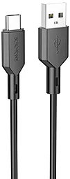 Кабель Borofone BX70 USB-A - Type-C 15w 3a 1м cable Black - фото Кабель Borofone BX70 USB-A - Type-C 15w 3a 1м cable Black