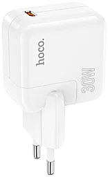 Сетевое зарядное устройство Hoco C112A 30w PD USB-C fast charger white - фото Сетевое зарядное устройство Hoco C112A 30w PD USB-C fast charger white