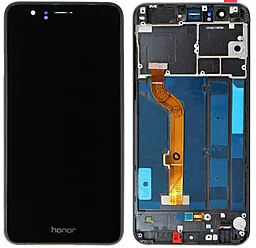 Дисплей Huawei Honor 8 (FRD-AL00, FRD-AL10, FRD-L02, FRD-L04, FRD-L09, FRD-L14, FRD-L19, FRD-DL00, FRD-TL00) с тачскрином и рамкой, оригинал, Black