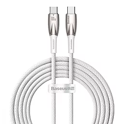 USB PD Кабель Baseus Glimmer Series 100w 5a 2m USB Type-C - Type-C cable white