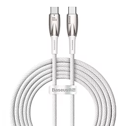 Кабель Baseus Glimmer Series USB Type-C - Type-C 100w 5a 1м PD cable White - фото Кабель Baseus Glimmer Series USB Type-C - Type-C 100w 5a 1м PD cable White