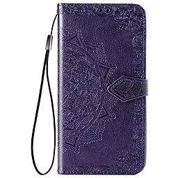 Кожаный чехол (книжка) Art Case с визитницей для Samsung Galaxy M51 / Фиолетовый