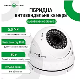 Камера видеонаблюдения GreenVision GV-098-GHD-H-DOF50V-30 (Ultra) - миниатюра 8