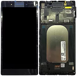 Дисплей для планшета Lenovo Tab 4 7 TB-7504F, TB-7504X LTE с таскрином и рамкой, оригинал, Black
