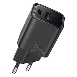 Сетевое зарядное устройство Proove Silicone Power Plus 20w PD/QC USB-C/USB-А ports black (WCSP2011001)