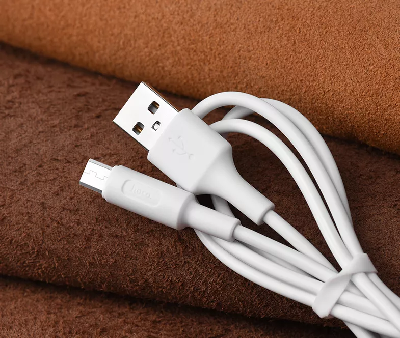 Кабель Hoco X25 Soarer Charged USB-A - micro USB 10w 1м cable White - фото 5