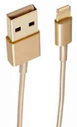 Кабель Drobak USB-A - Lightning 12w 2.4a 1м cable Gold (215341) - фото Кабель Drobak USB-A - Lightning 12w 2.4a 1м cable Gold (215341)