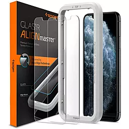 Защитное стекло Spigen Align Master Apple iPhone 11 Pro, iPhone XS, iPhone X Clear (AGL00109)
