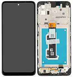 Дисплей Motorola Moto E32 (XT2227) з тачскріном і рамкою, оригінал, Black