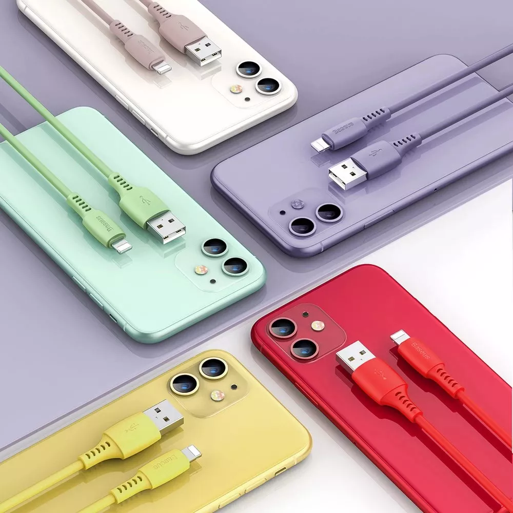 Кабель Baseus Colourful USB-A - Lightning 12w 2.4a 1.2м cable Pink (CALDC-04) - фото 5