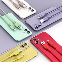 USB Кабель Baseus Colourful Lightning Cable Pink (CALDC-04) - мініатюра 5