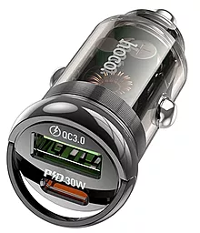Автомобильное зарядное устройство Hoco Z53A 30w PD USB-C/USB-A ports car charger black - фото Автомобильное зарядное устройство Hoco Z53A 30w PD USB-C/USB-A ports car charger black