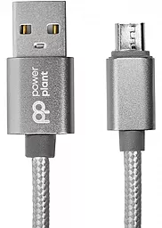Кабель PowerPlant Nylon USB-A - micro USB 10.5w 1м cable Grey - фото Кабель PowerPlant Nylon USB-A - micro USB 10.5w 1м cable Grey