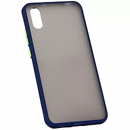 Чехол Bumper Matte Case для Xiaomi Poco M5 Navy Blue/Green