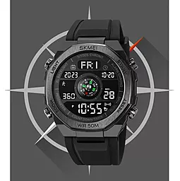Часы наручные SKMEI 2209BKBK Black-Black - миниатюра 3 Часы наручные SKMEI 2209BKBK Black-Black - миниатюра 3